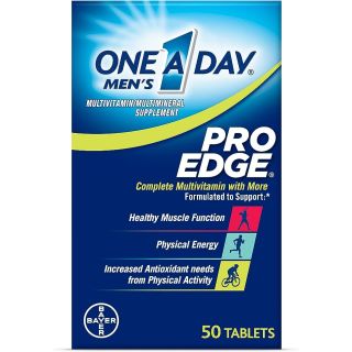 One A Day Men’s Pro Edge Multivitamin, Supplement with Vitamins A, C, E, and B-Vitamins for Energy Support and Vitamin D and Magnesium for Healthy Muscle Function, 50 count
