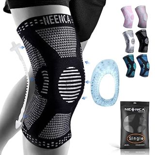 NEENCA Professional Knee Brace，Compression Knee Sleeve with Patella Gel Pad & Side Stabilizers Knee Support Bandage for Pain Relief Medical Knee Pad for ACL Running Joint Recovery
