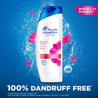 Head & Shoulders Smooth & Silky Anti-Dandruff Shampoo for Dry Frizzy Hair, 400ML
