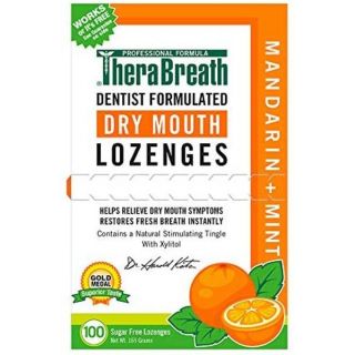 THERABREATH Dentist Formulated Dry Mouth Lozenges Mandarin + Mint Pack of 1
