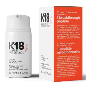 K18 Leave-In Molecular Repair Hair Mask, 4-Minute Speed Treatment (50ml)