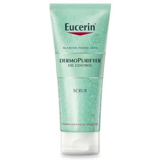 Eucerin DermoPurifyer Oil Control Facial Scrub for Blemish & Acne-Prone Skin with Lactic Acid, Unclogs Pores, Reduces Blackheads & Impurities, Provides Smooth Skin, for Oily Skin, 100ml