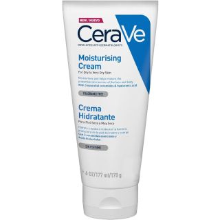 Cerave Moisturising Cream For Dry To Very Dry Skin 177Ml With Hyaluronic Acid & 3 Essential Ceramides