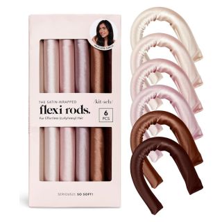 Kitsch Heatless Hair Curler - Satin Covered Heatless Hair Curlers for Long Hair | Flexi Rods for Heatless Curls for All Hair Types | Hair Curlers To Sleep in | No Heat Curlers for Short Hair