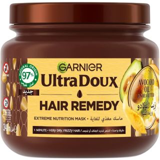 Garnier Ultra Doux Avocado Oil and Shea Butter Nourishing Hair Remedy Mask for very dry and frizzy 340ml