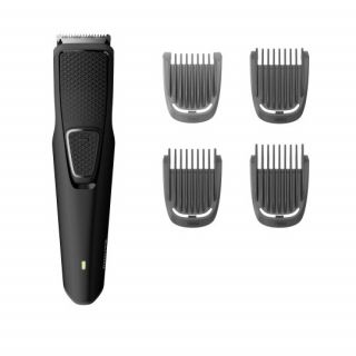Philips BT1214/15 Beard Trimmer Series 1000 Stainless steel blades, USB charging, 4 stubble and beard combs
