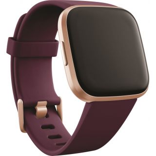 Fitbit Versa 2 Health and Fitness Smartwatch - Bordeaux/Copper Rose Aluminium