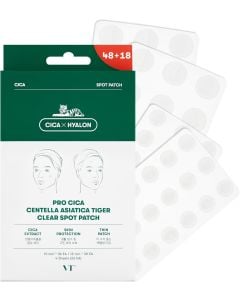 VT COSMETICS Pro CICA Centella Asiatica Tiger Clear Spot Patch | Acne Pimple Patch for Covering Zits and Blemishes, Spot Stickers for Face and Skin (66 Patches)
