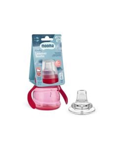Mooma Kindy Learner Bottle - Training Cup - 6+ Months - 200ml / 6.7oz -7oz - color blue - Anti-Colic Valve - Leak & Shake Proof - BPA Free