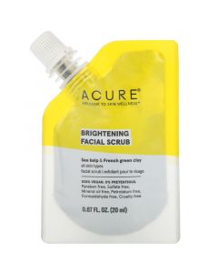 Acure, Brightening Facial Scrub, 0.67 fl oz (20 ml)
