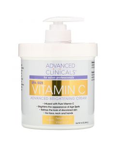 Advanced Clinicals, Vitamin C, Advanced Brightening Cream, 16 oz (454 g)
