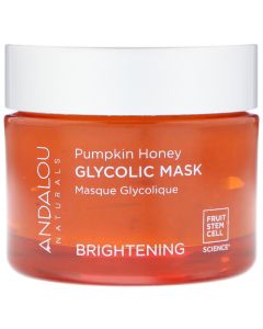 Andalou Naturals, Glycolic Cosmetic Mask, Pumpkin Honey, Brightening, 1.7 oz (50 g)