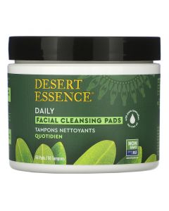 Desert Essence, Daily Facial Cleansing Cotton Pads, 50 Count
