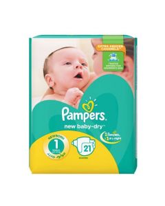 Pampers New Baby Dry Size (1) 2-5kg - 21 Count