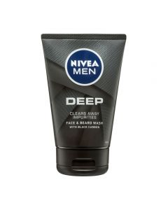 Nivea Men Deep Anti Impurities Clean Face & Beard Wash - 100ml