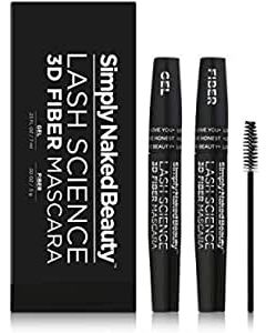 (Midnight Black) - 3D Fibre Lash Mascara by Simply Naked Beauty. Waterproof, lengthening volume, stays on your lashes all day. The best and highest rated 3 D & 4D gel and fibres formula ever. Non t...