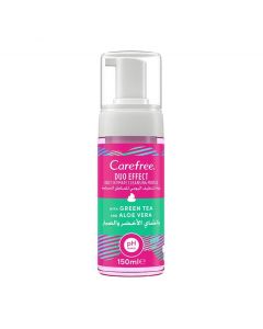 Carefree Duo Effect Daily Intimate Cleansing Mousse With Green Tea & Aloe Vera - 150ml