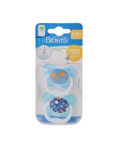 Dr. Brownâ€™s Prevent Soother Pacifier 6-18m 2psc - Blue