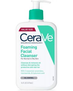 CeraVe CeraVe Foaming Facial Cleanser | Makeup Remover and Daily Face Wash for Oily Skin | 16 Fluid Ounce
