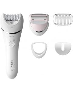 Philips Epilator Series 8000.Wet And Dry Cordless Hair Removal For Legs And Body With 5 Accessories. Shaving Head And Trimming Comb, Bre710/01.