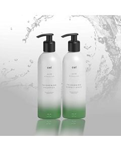 Cel Microstem Natural Hair Thickening Shampoo & Conditioner Set (2 x 8 fl oz) – Stem Cell Anti Thinning Shampoo – Professional Grade Biotin – Sulfate & Paraben Free - Suitable for Men and Women