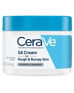 CeraVe SA Cream, 12 oz, Renewing Salicylic Acid Body Cream for Rough and Bumpy Skin, Fragrance Free