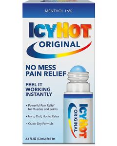 Icy Hot Medicated Pain Relief Liquid with No Mess Applicator, Maximum Strength, 2.5 fl. oz.
