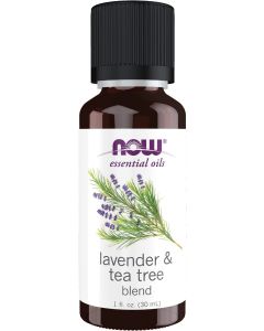 Now Essential Oils, Lavender & Tea Tree Oil Blend 6040 100% Pure 1 Fl. Oz. (30 Ml)