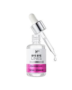IT Cosmetics Bye Bye Lines 1.5% Hyaluronic Acid Serum - Visibly Plumps Skin & Smooths Fine Lines In 2 Weeks - With Peptide + Vitamin B5 - For All Skin Types - Vegan Formula - 1 fl oz