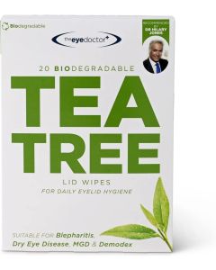 The Eye Doctor Tea Tree Eyelid Wipes - 200x Single Use Tea Tree Eye Wipes – Suitable for Sensitive Eyes, Dry Eyes, Blepharitis, MGD & Demodex – Environmentally Friendly, Biodegradable