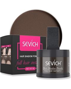 (Dark brown) - Instantly Hair Shadow - Sevich Hair Line Powder, Quick Cover Grey Hair Root Concealer with Puff Touch, 4g Dark Brown
