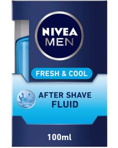 NIVEA MEN Fresh & Cool After Shave Fluid, Mint Extracts, 100ml
