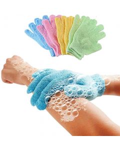 Exfoliating Glove Exfoliator Exfoliating Bath Gloves for Body Scrub Exfoliator 4 Pairs