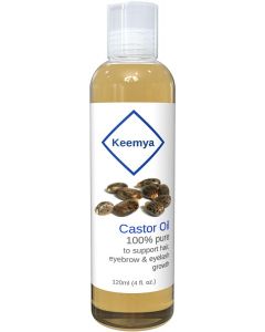 Keemya Castor Oil 120ml (4 oz) Pure For Hair, Eyebrows & Eyelashes , ??? ??????