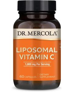 Dr. Mercola, Liposomal Vitamin C Dietary Supplement, 30 Servings (60 Capsules), Non GMO, Soy Free, Gluten Free