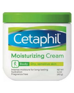Cetaphil Moisturizing Cream for Dry/Sensitive Skin, Fragrance Free 16 oz (Pack of 2)
