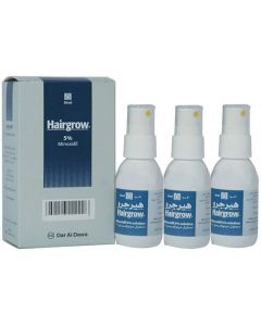 Dar Al Dawa Hairgrow 5% minoxidil 3 months supply (3 bottles x 50ML)