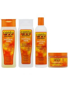 Cantu Cleansing Cream Shampoo + Conditioner + Curl Activator Cream + Define & Shine Custard"Set"
