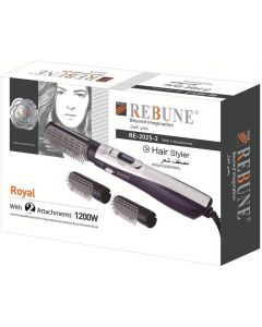 REBUNE RE-2025-2 Multifunction Hair Electric Comb Fast Heating (3s) Hair Styler with 2 Brush