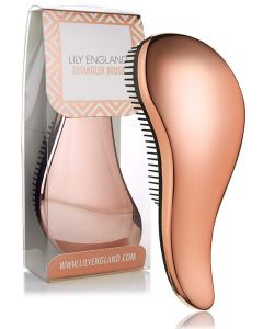 Detangling Brush. Detangler Hairbrush for Curly, Thick, Natural, Straight, Fine, Wet or Dry Hair for Women, Kids and Toddlers by Lily England (Rose Gold)