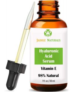 Hyaluronic Acid Serum For Face with Vitamin E by Jadole Naturals
