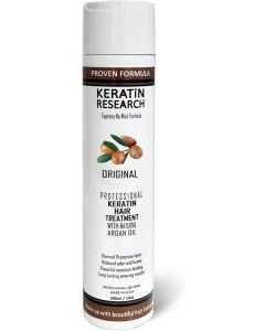 Brazilian Keratin Hair Treatment 300ml Professional Complex Blowout with Argan Oil Improved Formula and Fragrance Keratin Research Queratina Keratina Brasilera Tratamiento
