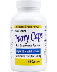Ivory Caps - Maximum Potency 1500 mg Glutathione Skin Whitening Pills Complex, 60 Capsules
