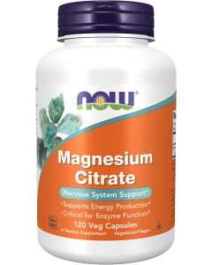 Now Foods Magnesium Citrate Capsules, 400 Mg, 120-Count