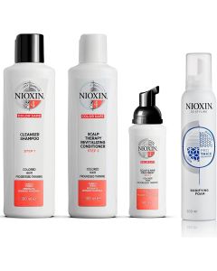 Nioxin 3-Part System | System 4 | Coloured Hair with Progressed Thinning Hair Treatment | Scalp Therapy | Hair Thickening Treatment
