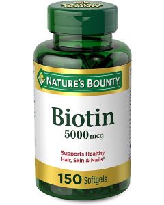 Nature's Bounty Biotin Softgels, 5000 mcg