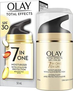 Facial Moisturizing Lotion SPF 30 by Olay Total Effects for Dry Skin, 7 Benefits including Minimize Pores, Anti-Aging, 1.7 oz