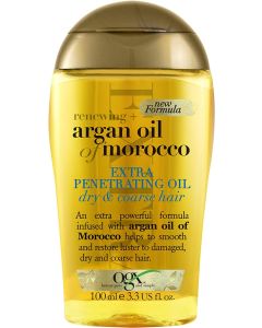 OGX, Hair Oil, Renewing+ Argan Oil of Morocco, Extra Penetrating Oil, Dry & Coarse Hair Types, New Formula, 100ml
