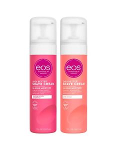 eos Shea Better Shaving Cream for Women Variety Pack - Pomegranate Raspberry + Pink Citrus, Shave Cream, Skin Care and Lotion with Shea Butter and Aloe, 24 Hour Hydration, 7 Fl Oz, Pack of 2
