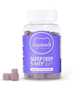 Sugarbear Deep Sleep Vitamins, Vegan Gummy Vitamins with Melatonin, 5-HTP, Magnesium, L-Theanine, Valerian Root, Lemon Balm (1 Month Supply)
